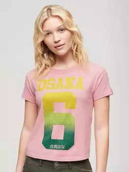 Футболка Diamante Osaka 6 Cali Superdry, мягкий розовый
