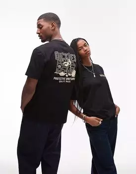 Футболка Dickies Bricklane с графическим принтом на спине черного цвета