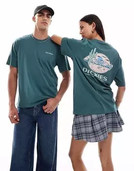 Футболка Dickies Desert Crest с принтом на спине в стиле вестерн темно-зеленого цвета - эксклюзивно для ASOS