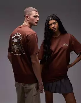 Футболка Dickies Fort Lewis с графическим принтом на спине в цвете капучино-коричневый