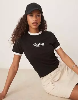 Футболка Dickies Lewistwon Ringer Baby черного цвета