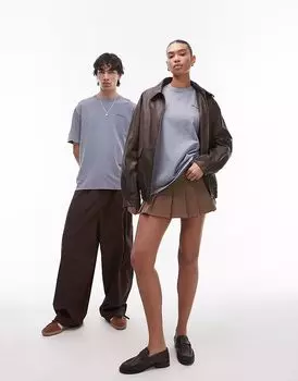 Футболка Dickies Pleatwood с маленьким логотипом в тон, средне-синего цвета