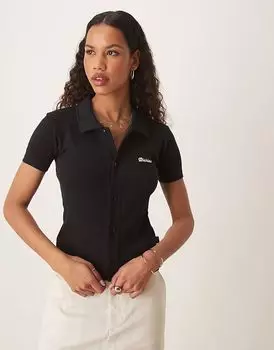 Футболка Dickies tallasse с пуговицами черного цвета для малышей