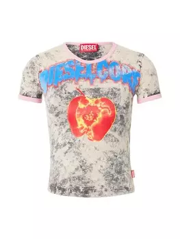 Футболка DIESEL Shirt T-UNCUTIES-SHORT-Q1, пятнистый бежевый