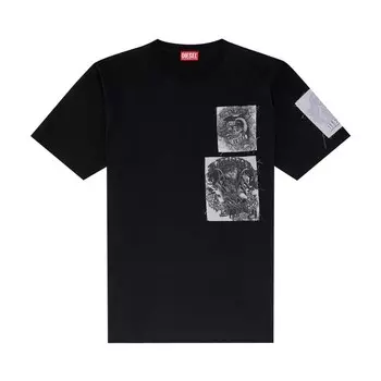 Футболка Diesel T-Boxt-Slits-Q10 T-Shirt, черный
