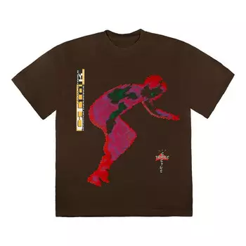 Футболка digital t-shirt 'brown' Travis Scott, коричневый