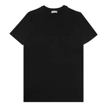 Футболка DIOR CD Icon Logo Embroidered Short-Sleeved Black 013J600A0589-C989, черный
