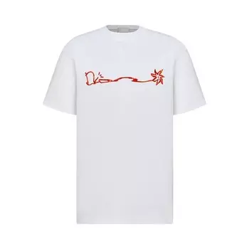 Футболка Dior x Cactus Jack Oversized T-Shirt 'White', белый