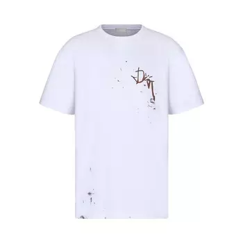 Футболка Dior x Cactus Jack Oversized T-Shirt 'White', белый