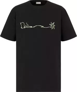 Футболка Dior x Cactus Jack Oversized T-Shirt 'Black', черный