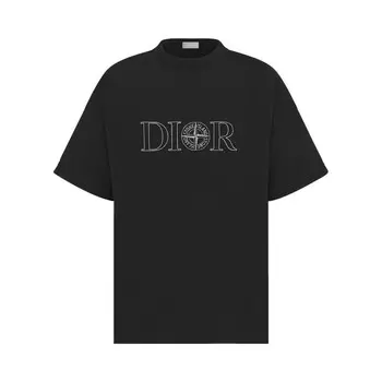 Футболка Dior x Stone Island T-Shirt, черный