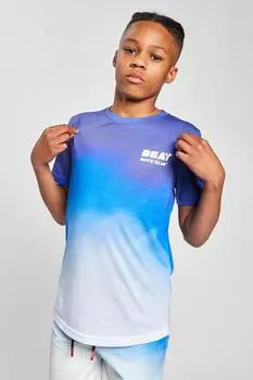Футболка Dip Dye с эффектом выцветания Beat Boyz Club, синий
