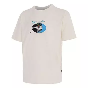 Футболка disk jockey logo t-shirt 'white' Converse, белый