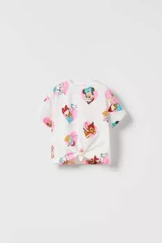 футболка дисней Zara, белый