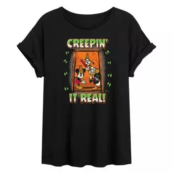 Футболка Disney 100 Juniors Creepin It Real с струящимся рисунком Licensed Character