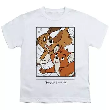 Футболка Disney 100 Limited Edition в честь 100-летия Fox & The Hound, белый