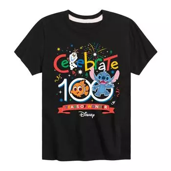 Футболка Disney 100 с графическим рисунком для мальчиков 8–20 лет чудес Licensed Character