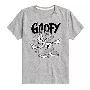 Футболка Disney 100 с рисунком Goofy Halftone для мальчиков 8–20 лет Licensed Character