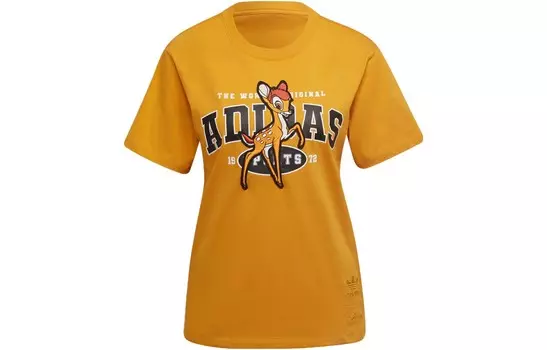 Футболка DISNEY BAMBI GRAPHIC TEE женская золотая Adidas Originals