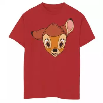 Футболка Disney Bambi с большим лицом для мальчиков 8–20 лет Licensed Character, красный