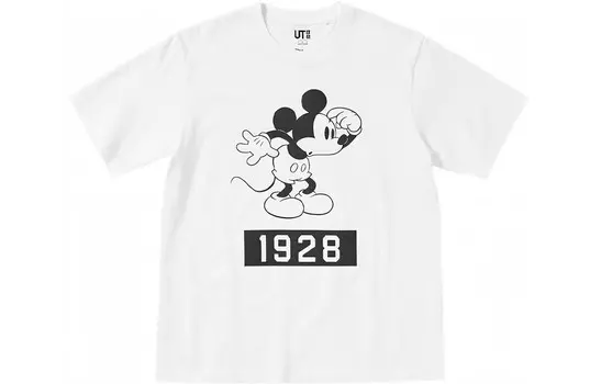 Футболка Disney Co-brand унисекс белая Uniqlo, белый