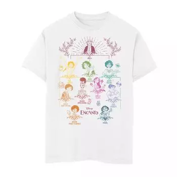 Футболка Disney Encanto с рисунком семейного древа для мальчиков 8–20 лет Disney
