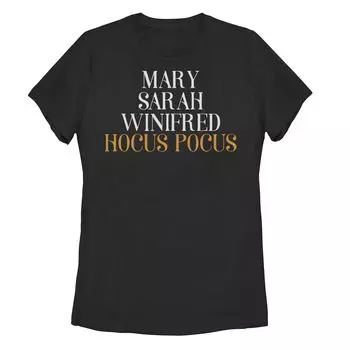 Футболка Disney Hocus Pocus для юниоров Мэри Сара Уинифред Hocus Pocus Licensed Character