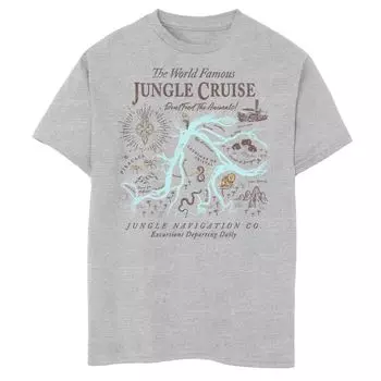 Футболка Disney Jungle Cruise для мальчиков 8–20 лет с картой джунглей Licensed Character