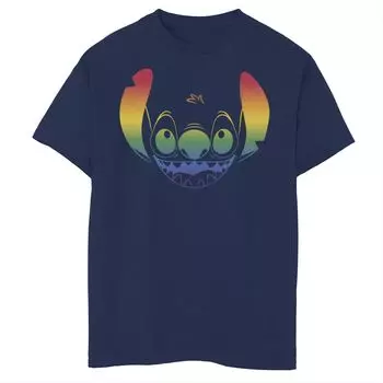 Футболка Disney Lilo And Stitch Big Face Stitch Rainbow для мальчиков 8–20 лет Licensed Character