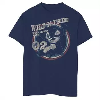 Футболка Disney Lilo & Stitch для мальчиков 8–20 Wild 'N Free Stitch Americana Licensed Character