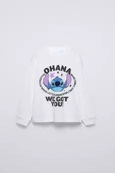 Футболка disney lilo & stitch ZARA, белый