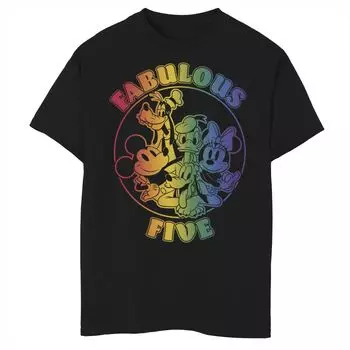 Футболка Disney Mickey Rainbow Five для мальчиков 8–20 лет Licensed Character