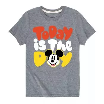 Футболка Disney Mickey Today Is The Day для мальчиков 8–20 лет Licensed Character