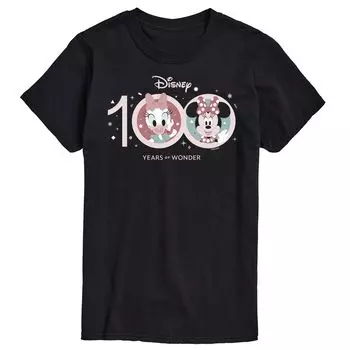 Футболка Disney «Микки Маус и друзья, большие и высокие, 100 лет, Дейзи и Минни» Licensed Character, черный