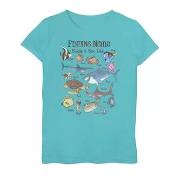 Футболка Disney/Pixar's Finding Nemo Fish Guide для девочек 7–16 лет Licensed Character, цвет Tahi Blue