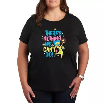 Футболка Disney/Pixar's Inside Out 2 Joy Plus Size «Ничего, мы не можем сделать» с рисунком Disney / Pixar, черный