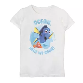 Футболка Disney Pixar в поисках Дори для девочек 7–16 лет, «Оушен, вот и мы» Licensed Character