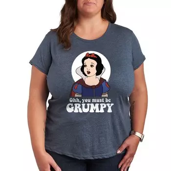 Футболка Disney Princess с рисунком «Белоснежка плюс должна быть сварливой», цвет Heather Blue