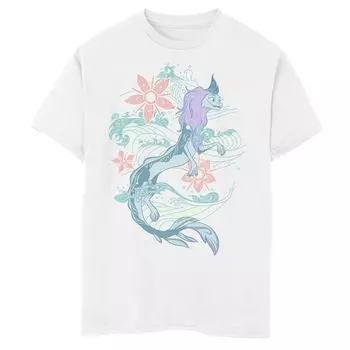 Футболка Disney «Рая и последний дракон Сису» для мальчиков 8–20 лет с акварельным портретом и графическим рисунком Disney