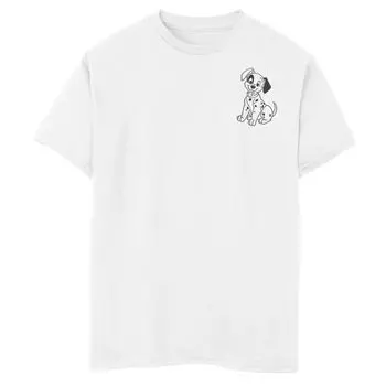 Футболка Disney's 101 далматинец для мальчиков 8–20 лет с нашивкой на левой груди Disney