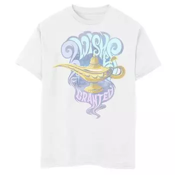 Футболка Disney's Aladdin для мальчиков 8–20 лет с изображением лампы Джинна и пожеланиями живого действия Disney, белый