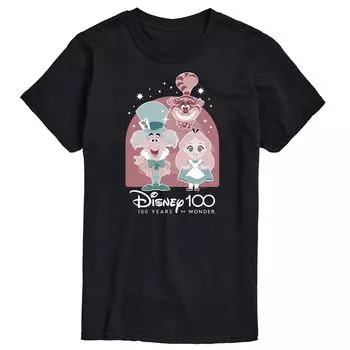 Футболка Disney's Alice In Wonderland Big & Tall с цветком 100 лет Licensed Character, черный
