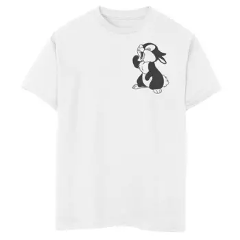 Футболка Disney's Bambi Boys 8-20 с рисунком на левой груди Licensed Character, белый