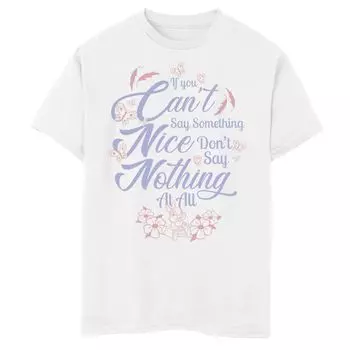 Футболка Disney's Bambi Boys 8-20 с рисунком «Если не можешь сказать что-нибудь приятное» с цитатой Disney