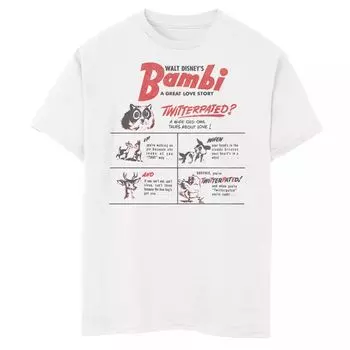 Футболка Disney's Bambi Boys 8-20 с рисунком «Великая история любви» Licensed Character