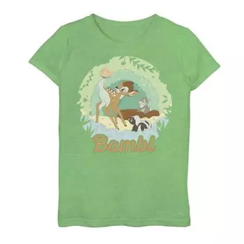 Футболка Disney's Bambi для девочек 7–16 лет с цветочным принтом и портретом с рисунком из бумаги Licensed Character