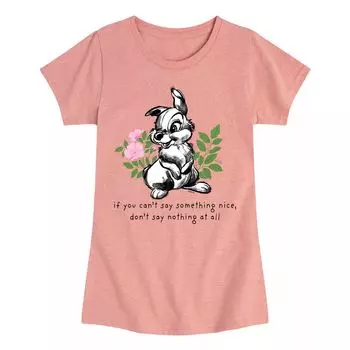Футболка Disney's Bambi для девочек 7–16 лет с рисунком Say Something Nice Licensed Character