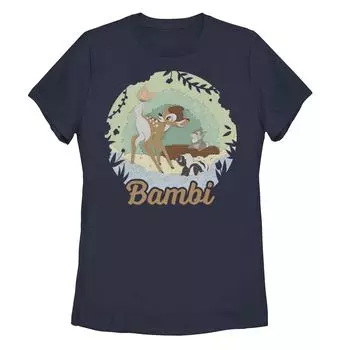 Футболка Disney's Bambi Juniors с рисунком из бумаги и цветочным принтом Licensed Character