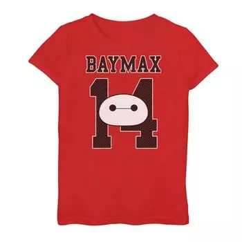 Футболка Disney's Big Hero 6 Baymax 14 с номером команды для девочек 7–16 лет Licensed Character