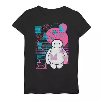 Футболка Disney's Big Hero 6 Baymax для девочек 9–16 лет в неоновом стиле Licensed Character